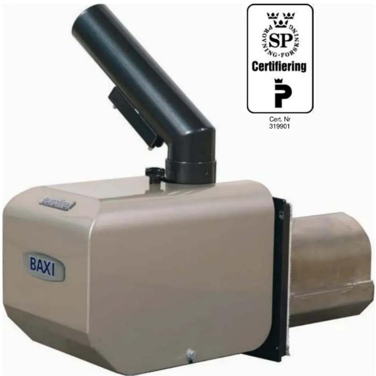 BAXI EURIFIE SP NORNING·FORSKIN Certifiering P Cert. Nr 319901