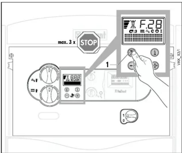 VAILLANT VKK 226 ecoVIT - Fel under tändningsfasen - 1