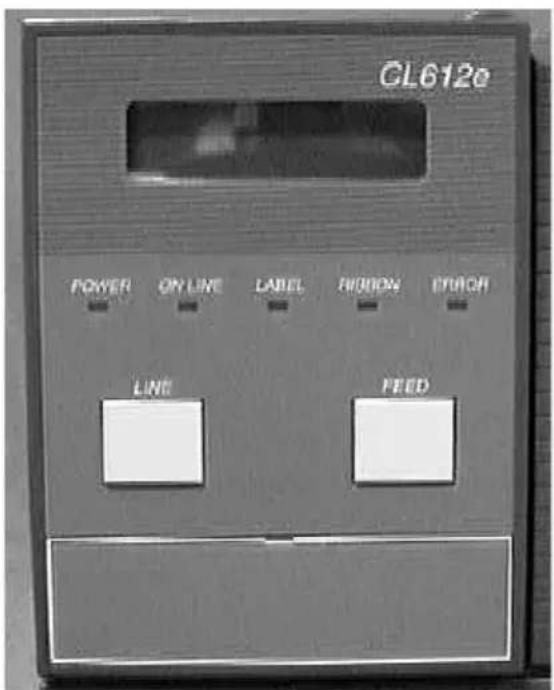 CL6120 POWER ON LINE LABEL RIGROR CURR LINE FEED