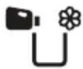 Cylinda FTA 5884 - Liquid detergent and softener dosing symbols will be active or inactive depending on the programme selected on the display. - 1