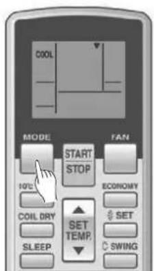 FUJITSU AOYR12LECN - Välj önskat läge genom att trycka på MODE (Fig.6 22). - 2