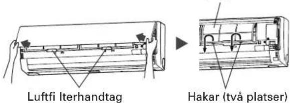 FUJITSU AOYR09LECN - Öppna inloppsgallret och ta bort luftfiltret. - 1