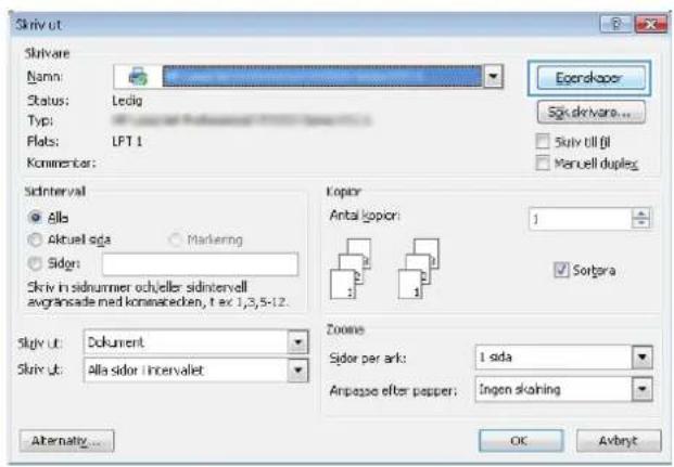 HP LaserJet Pro M477fnw - Så här skriver du ut (Windows) - 1