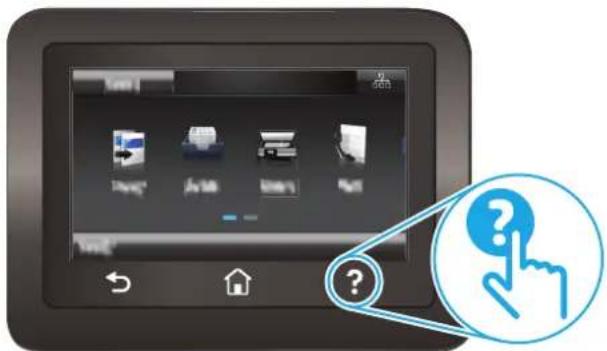 HP LaserJet Pro M477fnw - Kontrollpanelens hjälpsystem - 1