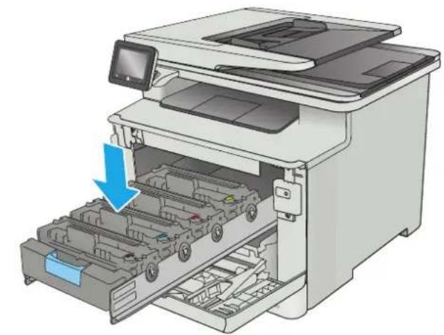 HP LaserJet Pro M477fnw - Ta ur och byta ut tonerkassetter - 4