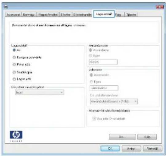 HP LaserJet Pro M477fdw - Skapa en lagrad utskrift (Windows) - 5