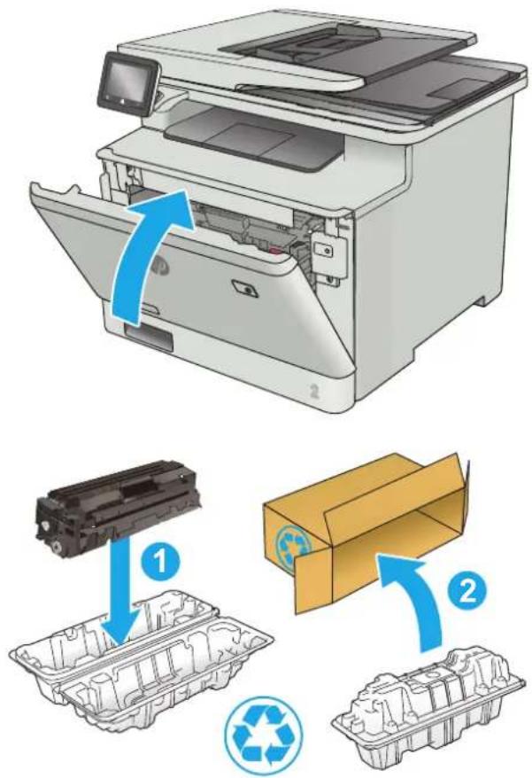 HP LaserJet Pro M477fdw - Ta ur och byta ut tonerkassetter - 6