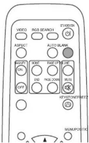 VIDEO RGB SEARCH STWDENON ASPECT AUTO BLANK MAGUIFY HOME PAGE UP VOLUME ON END PAGE DOWN MUTE OFF KEYSTONEFREEZ MENUPOSITIC