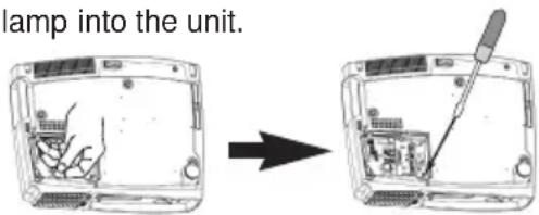 lamp into the unit.
