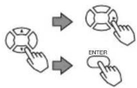 3M X50C - Select an item using the ▲/▼ buttons, then press the ▶ or ENTER button. - 1