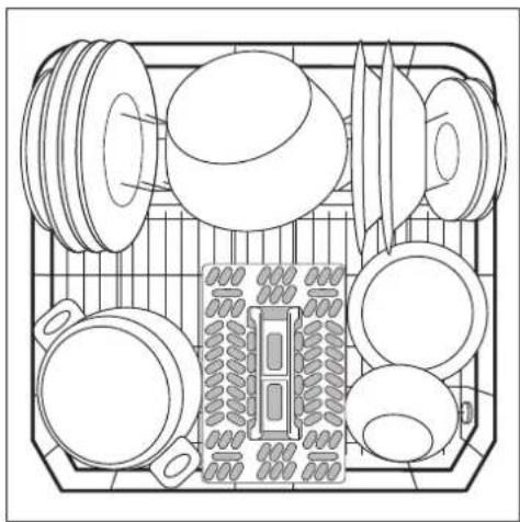HUSQVARNA Cardinal QB5025W - Arrangering av bestick och disk - 4