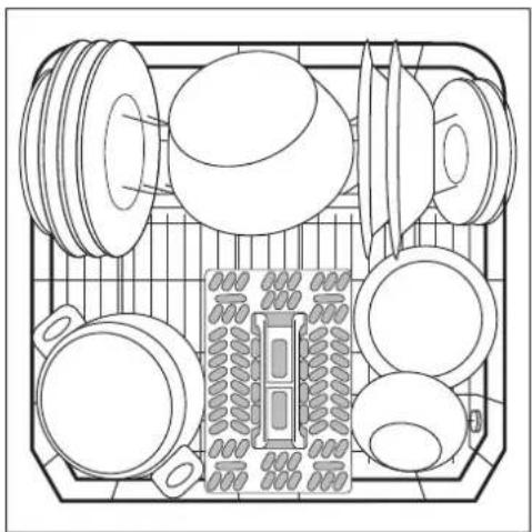 HUSQVARNA Cardinal QB5020W - Arrangering av bestick och disk - 4
