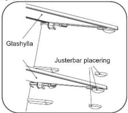 Glashylla Justerbar placering