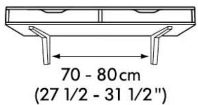 70 - 80cm (27 1/2 - 31 1/2")