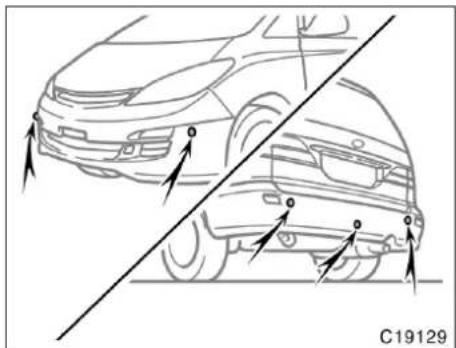 TOYOTA Previa (2003) - Toyota system för parkeringsassistans - 1