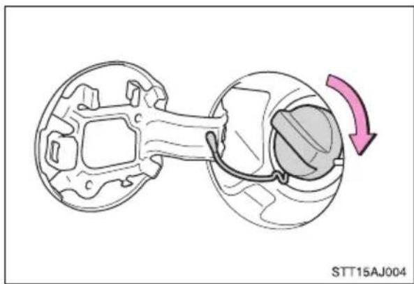 TOYOTA IQ (2008) - Stänga tanklocket - 1