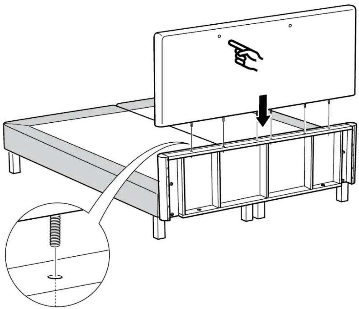 Technical diagram showing a table tennis setup with a hand gesture and a magnified inset of the handle, illustrating mechanical assembly or positioning.