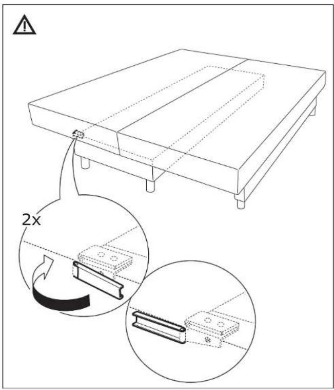 Technical diagram showing a structural assembly with labeled components and magnified views of a component being processed.
