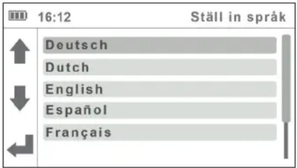 16:12 Ställ in språk ↑ Deutsch ↓ Dutch ↓ English Español ← Français