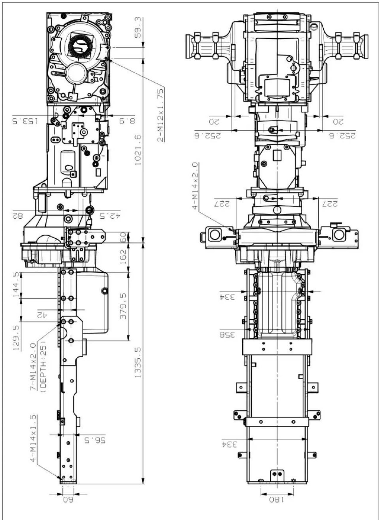 LS XR50 - ② Fästpunkter för frontmonterad lastare - 1