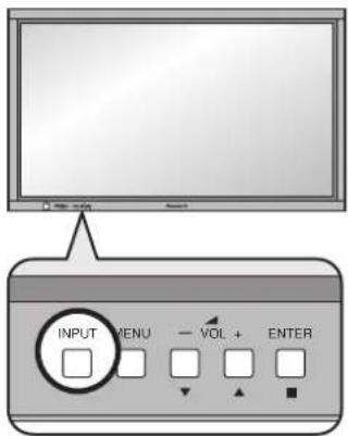 INPUT MENU - VOL + ENTER