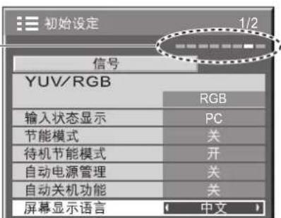 初始设定 信号 YUV/RGB RGB 输入状态显示 PC 节能模式 关 待机节能模式 开 自动电源管理 关 自动关机功能 关 屏幕显示语言 中文