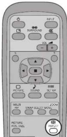 INPUT SURROUND VOL X S PICTURE SOUND SET UP MULTI MOV SNAP SELECT MOV ZOOM PICTURE POS. SIZE ASPECT