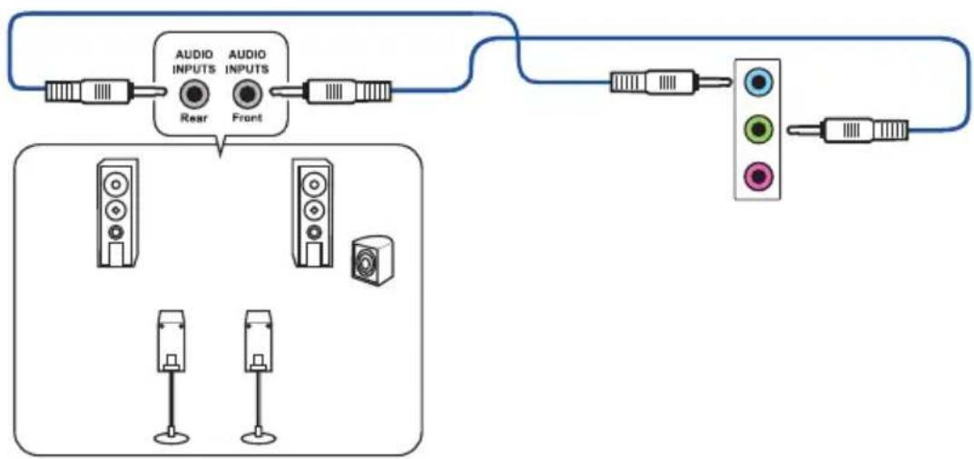 ASUS ROG GL10CS-BE010T - Connecting 2.1-channel Speakers - 2