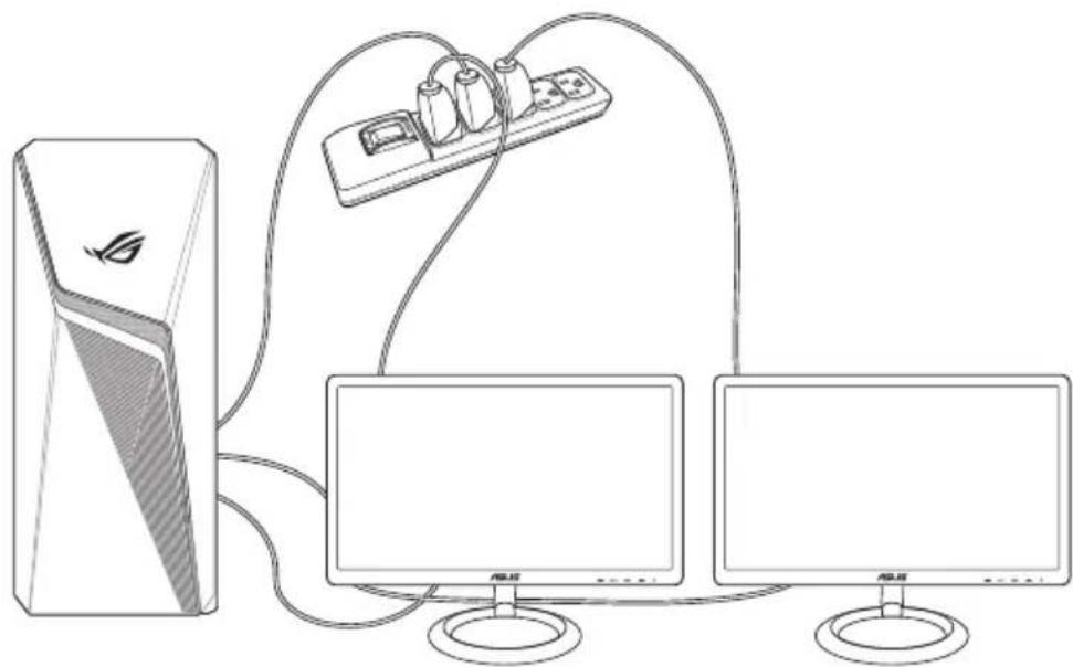 ASUS ROG GL10CS-BE010T - To set up multiple displays: - 1