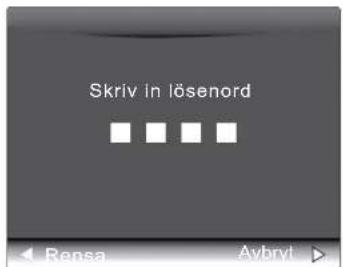 Skriv in lösenord Rensa Avbryt