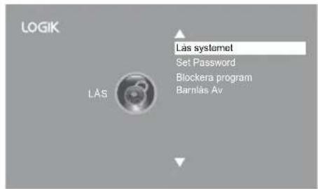 LOGIK Läs systemet Set Password Blockera program Barnläs Av