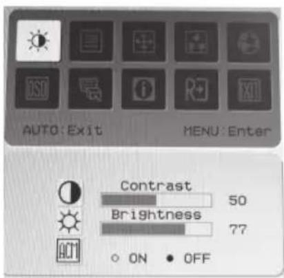 ACER V193WV - Justera en inställning - 2