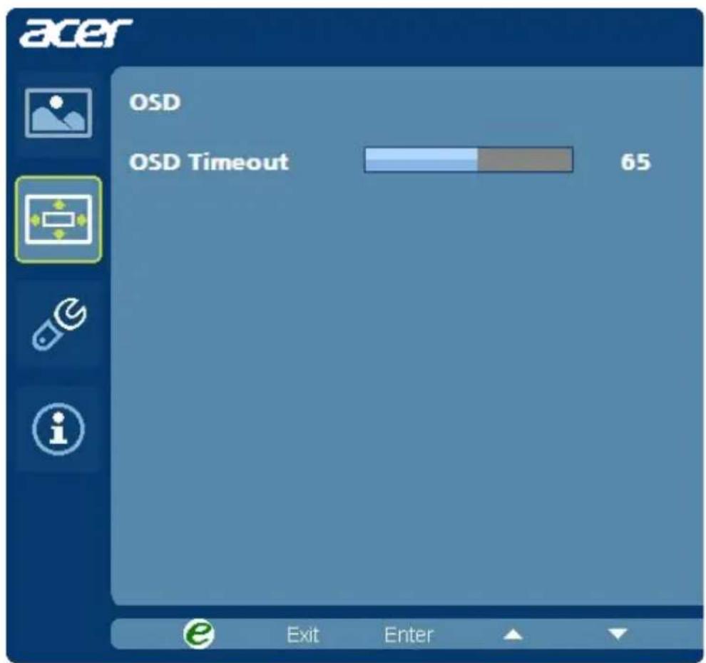 ACER CCB240HY - Justera OSD-inställningarna - 3
