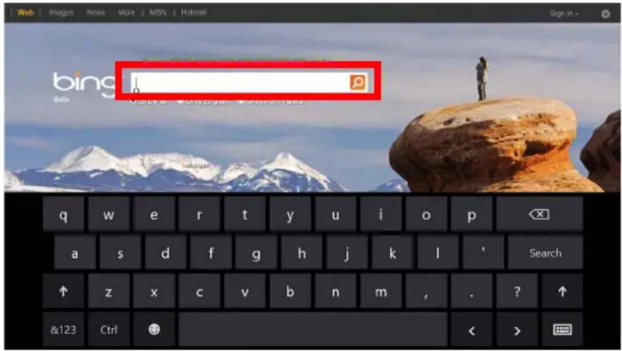 Web Images News More MSN Hotmail Sign in - bing q w e r t y u i o p a s d f g h j k l Search ↑ z x c v b n m , . ? ↑ &123 Ctrl < >