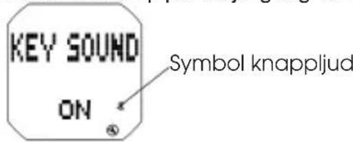 KEY SOUND ON Symbol knappljud