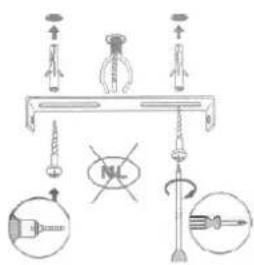 Diagram illustrating screw and nut assembly with labeled components and directional arrows