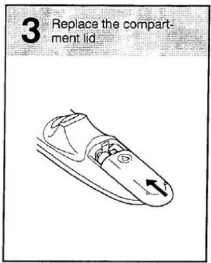 3 Replace the compartment lid
