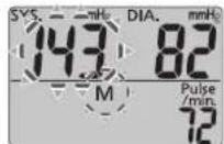 PANASONIC Diagnostec EW-BW10 - Hur man läser av displayen - 1