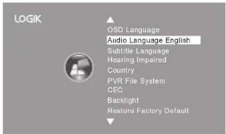 Logik L32LED11 - Audio Language (DTV Mode) - 2