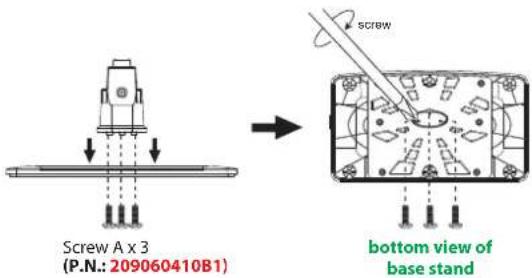 Logik L32LED11 - Installing / Removing the Base Stand - 3
