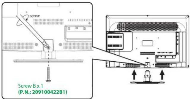 Logik L32LED11 - Installing / Removing the Base Stand - 4