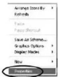 Avance Icons by Refresh Paste Paste through Save As Schemes... Graphics Options Displer Modes Now Properties