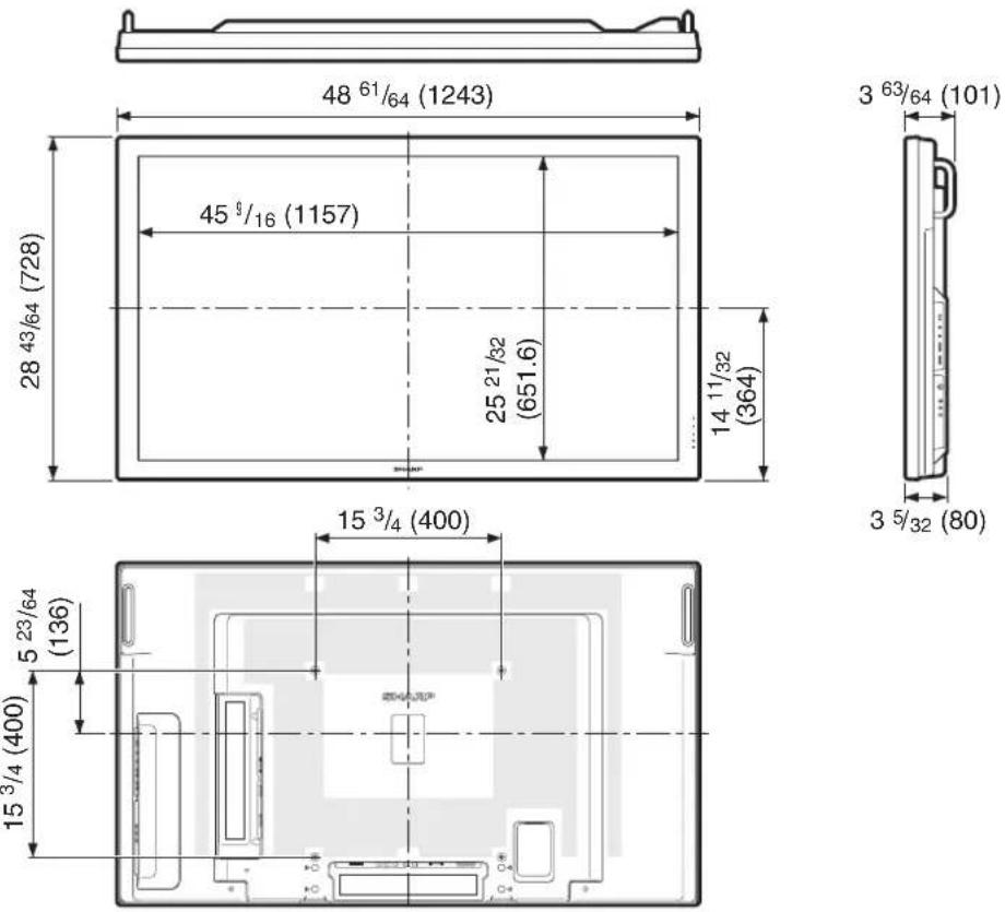 SHARP TL-M5200 - ■ Dimensional drawings - 1