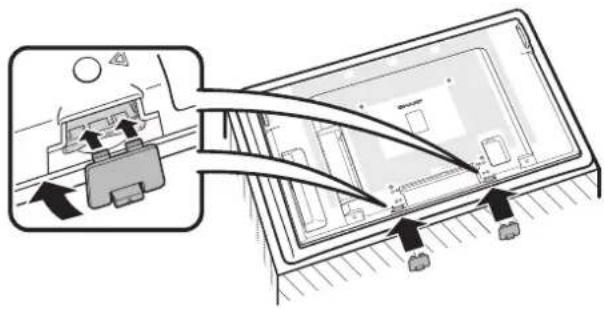 Diagram showing a device with arrows indicating flow or movement between components, including a zoomed-in view of the main portion.