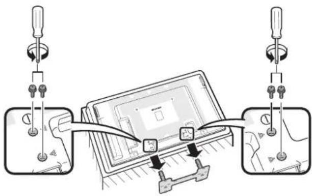 Diagram showing a device with labeled components and connections, likely illustrating a mechanical or electrical setup.