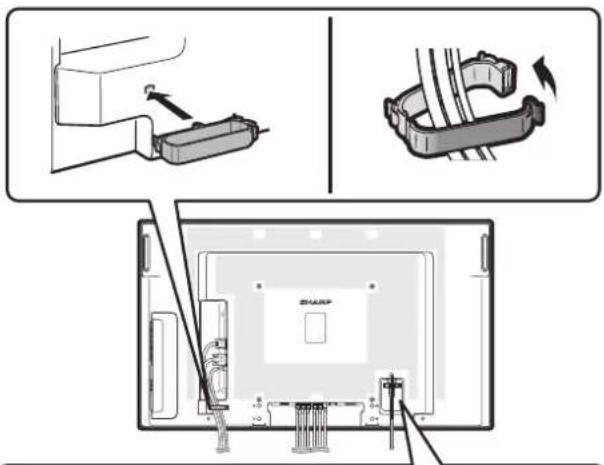 Technical diagram showing mechanical assembly steps with labeled components and directional arrows