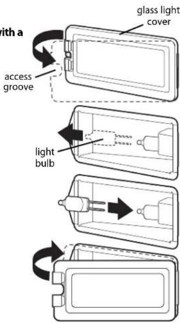 with a access groove glass light cover light bulb