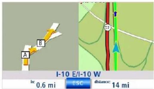 I-10 E/I-10 W in: 0.6 mi ESC distance: 14 mi