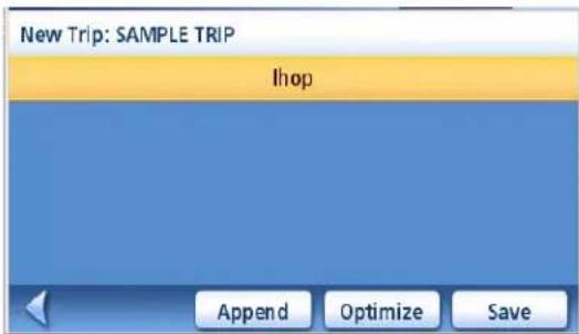 New Trip: SAMPLE TRIP Ihop Append Optimize Save