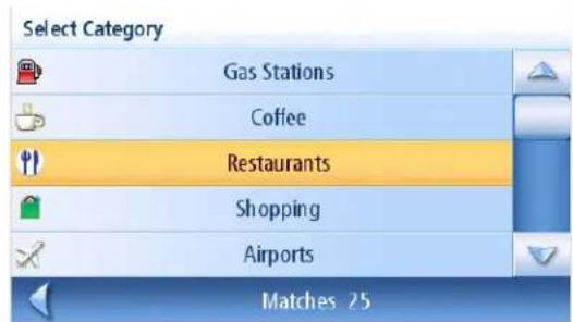 Select Category Gas Stations Coffee Restaurants Shopping Airports Matches 25